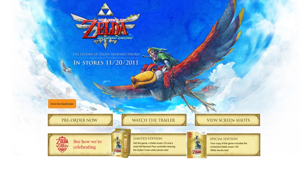 australian skyward sword website 1024x564 Skyward Sword Australian Website Launched Along with Release Date